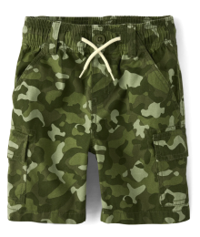 Childrens Place Duffle Green Camo Cargo Shorts